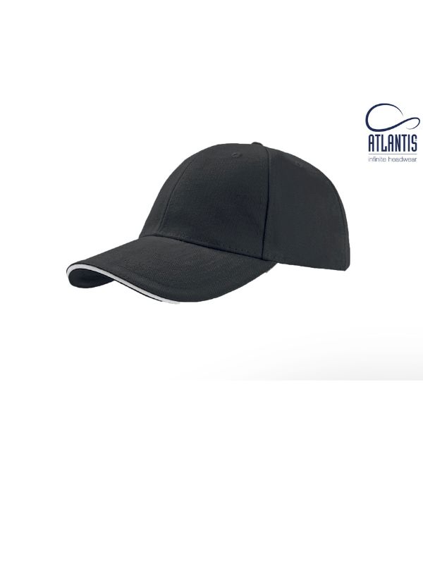 Бейсболка Плотная Atlantis Liberty Sand Графит с Белым