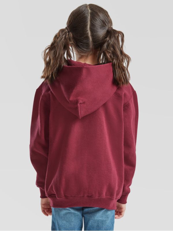 Дитяча Кофта Fruit of the Loom KIDS CLASSIC HOODED SWEAT JACKET Бордовий 140