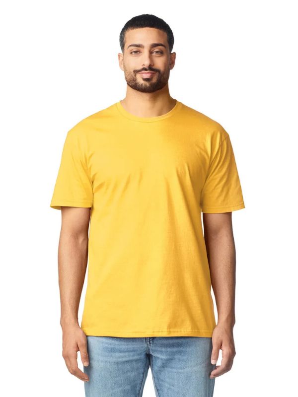 Мужская Футболка Мягкая Средней Плотности Gildan Softstyle Adult Желтый S