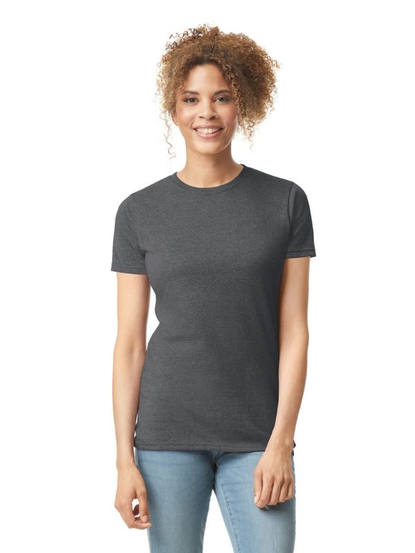 Женская Футболка Мягкая Gildan Softstyle Lady Charcoal S 