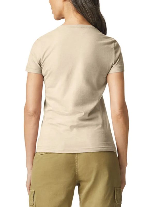 Женская Футболка Мягкая Gildan Softstyle Lady Песочный  S 