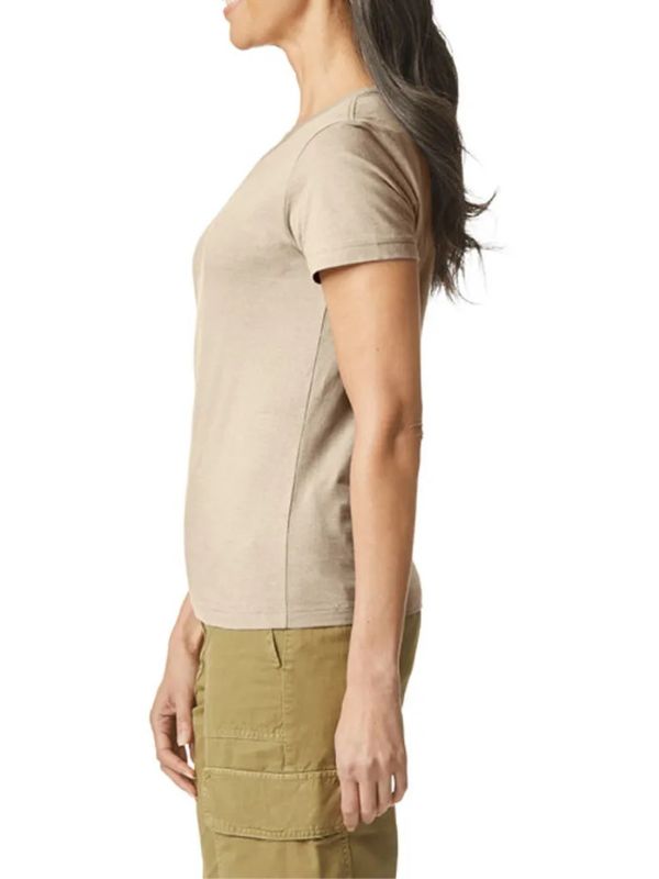 Женская Футболка Мягкая Gildan Softstyle Lady Песочный  S 