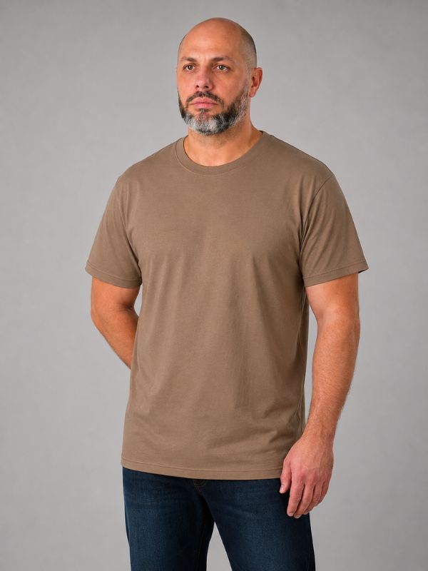 Мужская Футболка Плотная Мягкая Gildan Softstyle Midweight Коричневая савана M