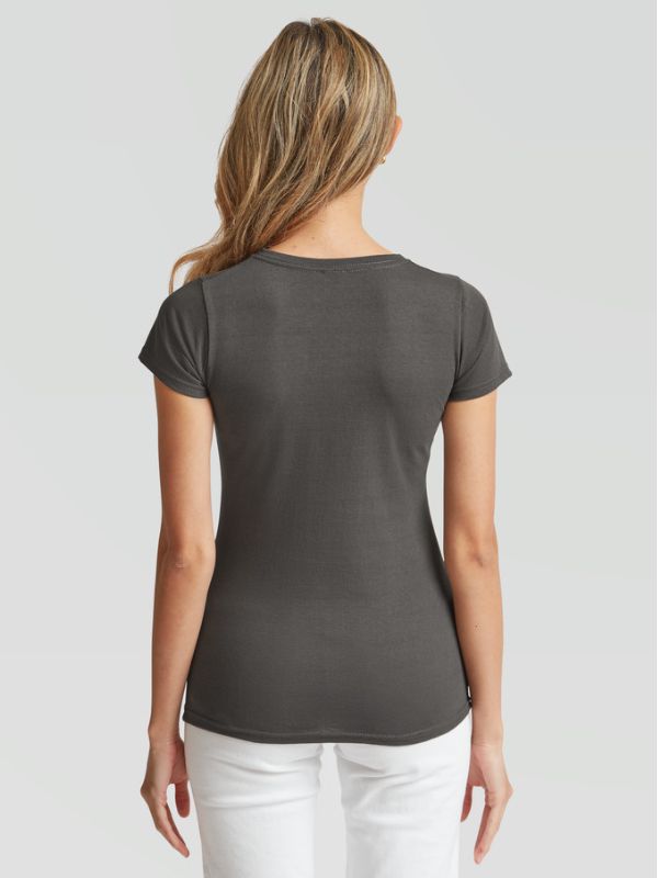 Женская Футболка Fruit of the Loom Valueweight T Lady-Fit Графит 2XL