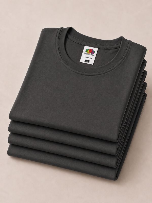 Женская Футболка Плотная Fruit of the Loom Ringspun Premium Графит XS