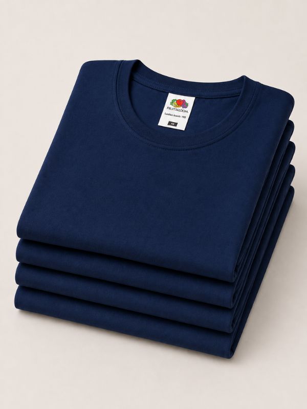 Жіноча Футболка Щільна Fruit of the Loom Ringspun Premium Темно-Синій 2XL