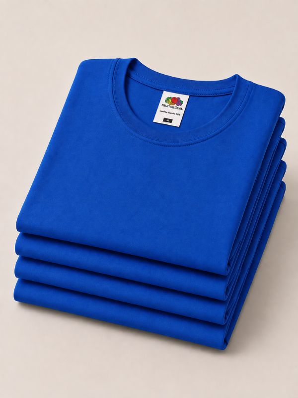Женская Футболка Плотная Fruit of the Loom Ringspun Premium Ярко-Синий XS