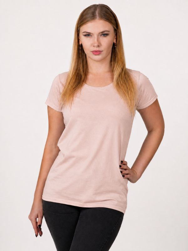 Женская Футболка Плотная Fruit of the Loom Ringspun Premium Пудровый XS