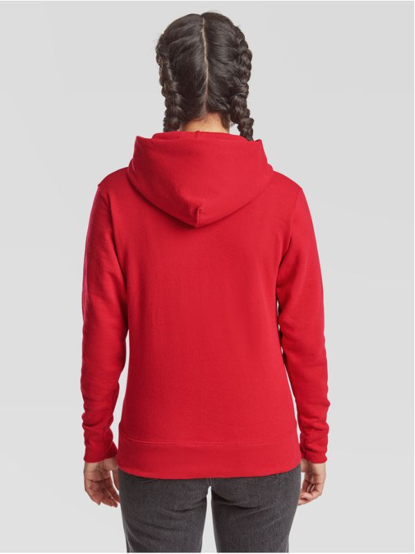 Жіноче Худі Fruit of the Loom Lady-Fit Hooded Sweat Червоний S