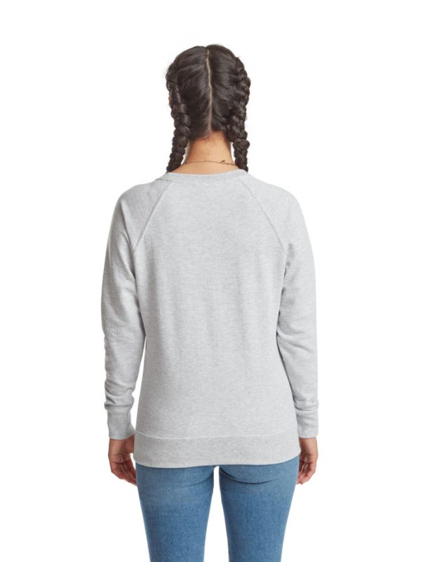 Жіночий Світшот Fruit of the Loom Raglan Lightweight Lady-Fit Сірий Меланж XS