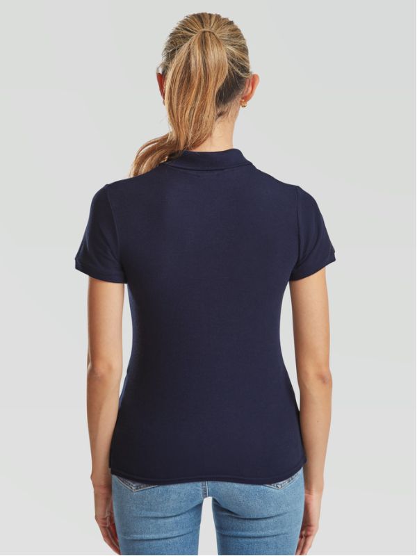 Женская Футболка Поло Fruit of the Loom Premium Lady-Fit Глубокий Темно-Синий XL