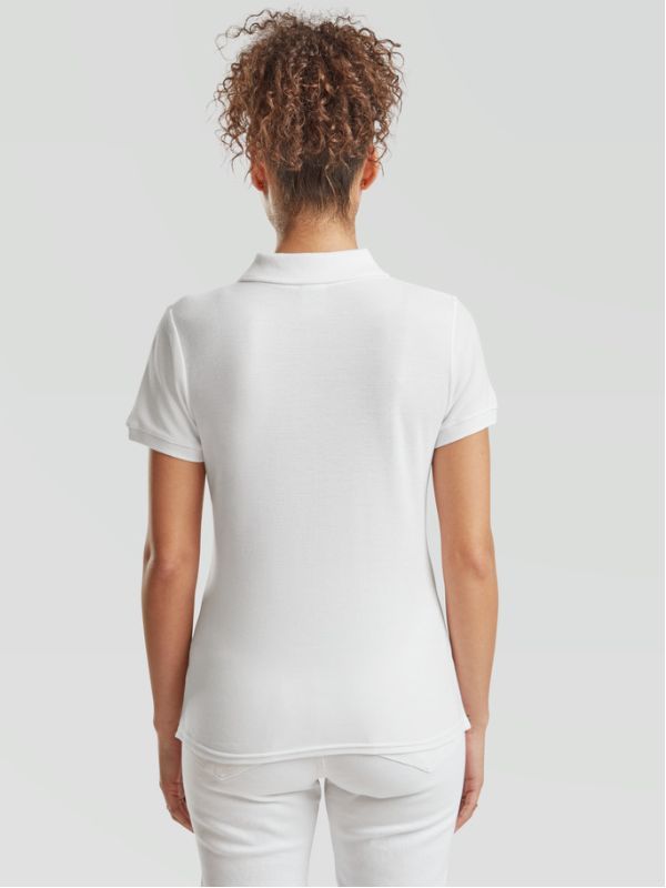 Жіноча Футболка Поло Fruit of the Loom Lady-Fit 65/35 Білий Розмір L