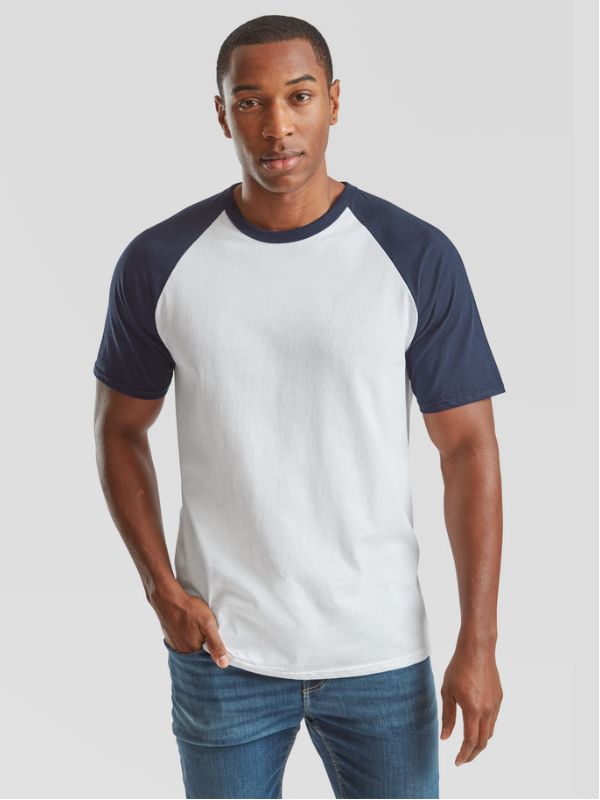 Чоловіча Футболка Fruit of the Loom Valueweight Short Sleeve Baseball T Яскраво-Синій S