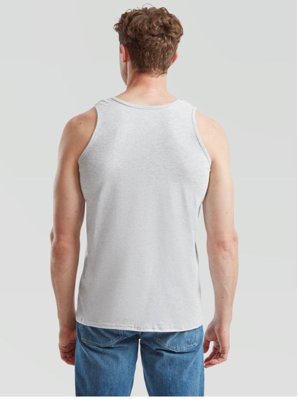 Мужская Майка Средней Плотности Fruit of the Loom Valueweight Athletic Vest Серый Меланж S