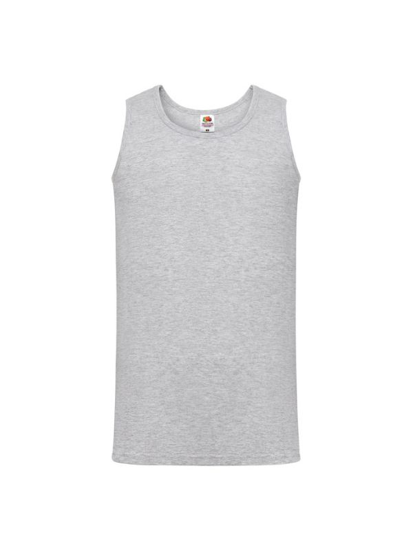 Мужская Майка Средней Плотности Fruit of the Loom Valueweight Athletic Vest Серый Меланж S
