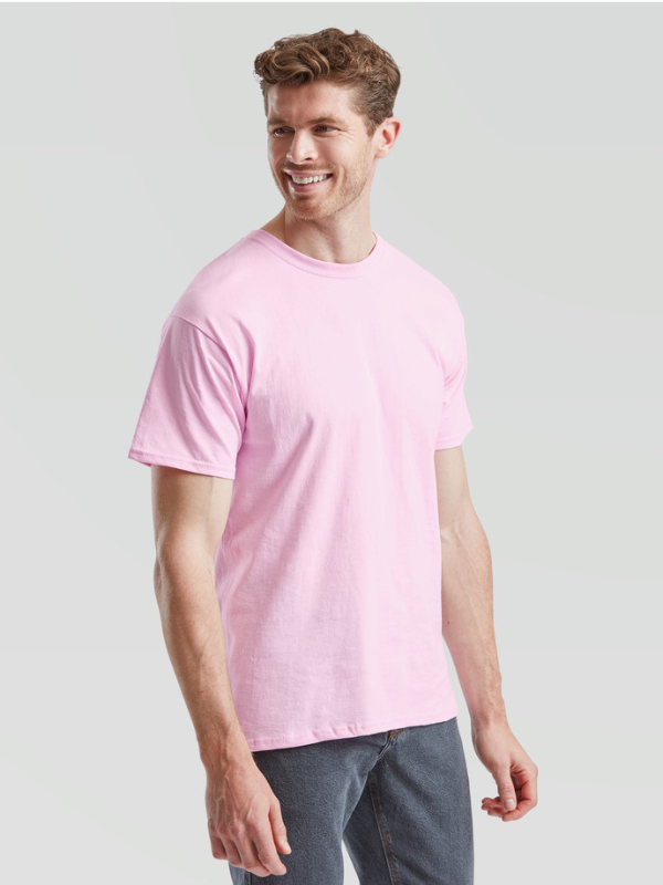 Чоловіча Футболка Середньої Щільності Fruit of the Loom Valueweight Світло-Рожевий 3XL