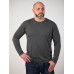 Мужской Лонгслив Базовый Хлопок Однотонный Fruit of the Loom Valueweight Grafit L