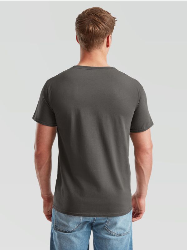 Мужская Футболка с V-Образным Вырезом Fruit of the Loom Valueweight V-Neck Світлий графіт L