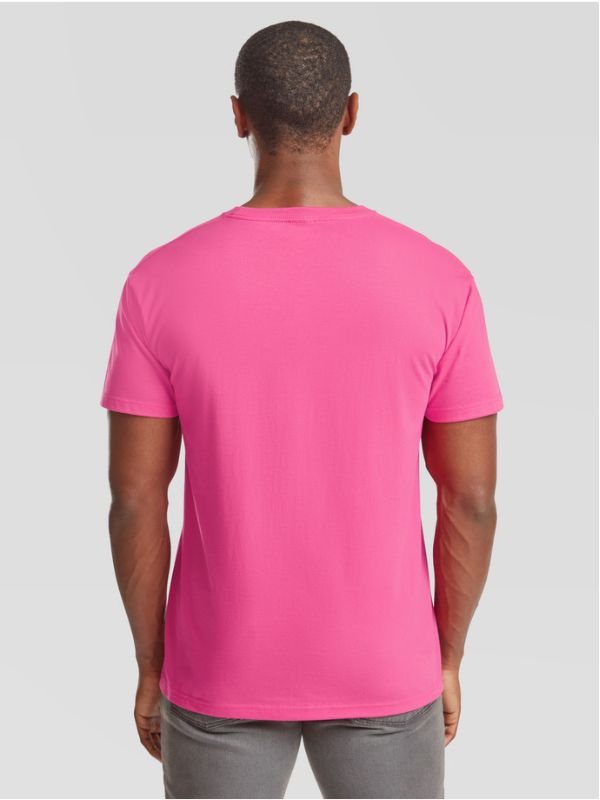 Мужская Футболка Мягкая Плотная Fruit of the Loom Iconic 195 Ringspun Premium Малиновый S