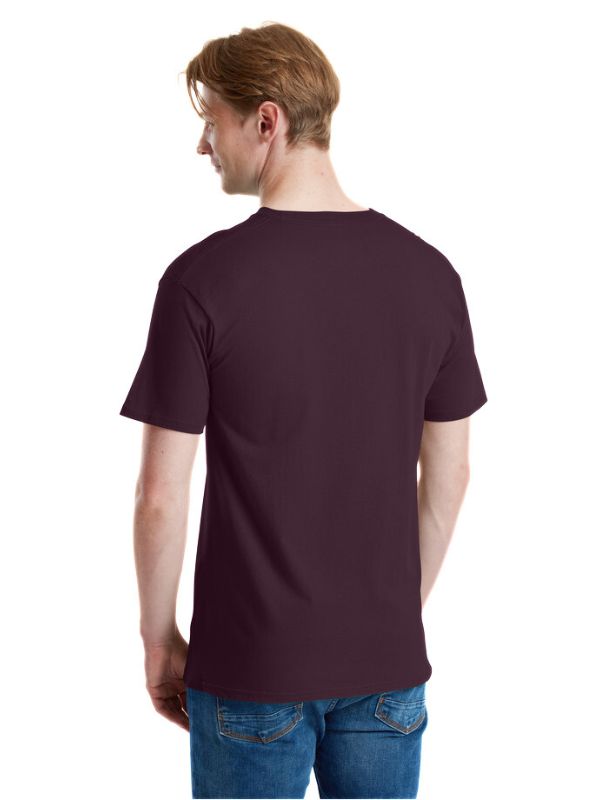 Мужская Футболка Мягкая Плотная Fruit of the Loom Iconic 195 Ringspun Premium Темная Слива L