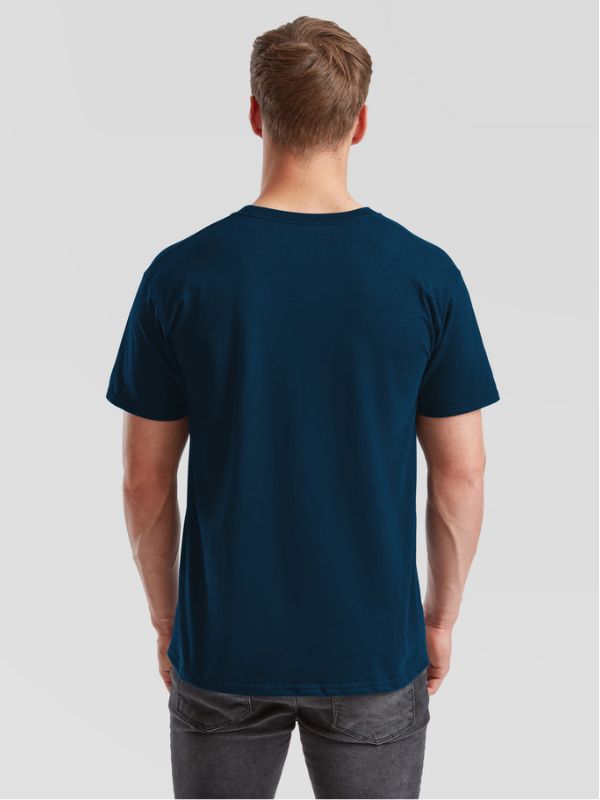 Чоловіча футболка М'яка Щільна Fruit of the Loom Iconic 195 Ringspun Premium Гірський Синій 2XL