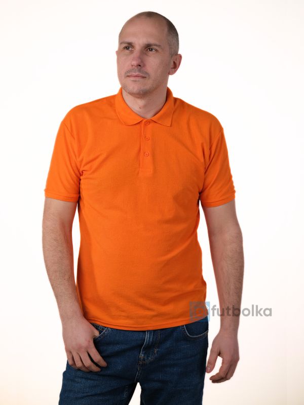 Мужская Футболка Поло Fruit of the Loom Premium Оранжевый 2XL