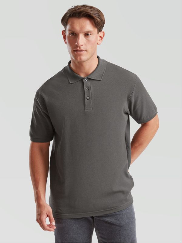 Мужская Футболка Поло Fruit of the Loom Premium Графит 2XL