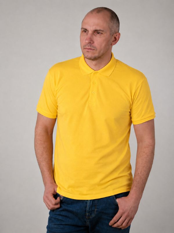 Мужская Футболка Поло Fruit of the Loom 65/35 Желтый S