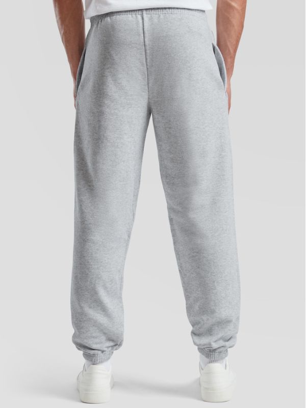Мужские Теплые Широкие Брюки Спортивные Fruit of the Loom Classic Elasticated Cuff Jog Pants Серый Меланж S